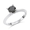 My Diamonds Silver Solitaire Black Diamond Ring, 1ct min - D99280