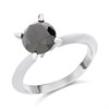 My Diamonds Silver Solitaire Black Diamond Ring, 2cts min - D99283