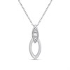 My Diamonds Silver Diamond-Set Double Marquise Loop Necklace - D99299