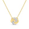My Diamonds Gold Plated And Silver Diamond-Set Knot Necklace - D99305