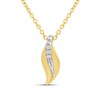 My Diamonds Gold Plated And Silver Diamond-Set Swirl Necklace - D99309