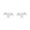 My Diamonds Silver Diamond-Set Bat Stud Earrings - D99310