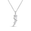 My Diamonds Silver Diamond-Set Tooth Necklace - D99312