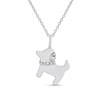 My Diamonds Silver Diamond-Set Dog Necklace - D99315
