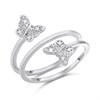 My Dias Silver Diamond-Set Butterflies Ring - D99320