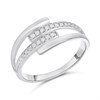 My Diamonds Silver Diamond-Set Inter-Locking Ring - D99322