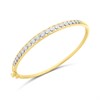 My Diamonds Gold Plated & Silver Diamond-Set Bangle-22pts - D99326