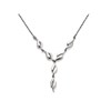 My Diamonds Silver Diamond Double Wave Necklet - D9974