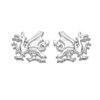 Silver Welsh Dragon Stud Earrings - 7mm - F01004