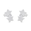 Silver Three Stars Stud Earrings - 8mm - F01019