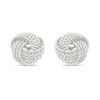 Silver Knot Stud Earrings - 6mm - F01020