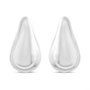 Silver Hollow Teardrop Stud Earrings - F01022