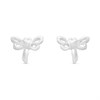 Silver Dragonfly Stud Earrings -7mm - F01025