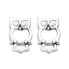 Silver Owl Stud Earrings - 8mm - F0103