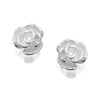 Silver Rose Stud Earrings - 7mm - F0106