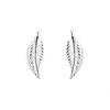 Silver Leaf Stud Earrings - 12mm - F0119