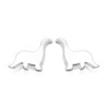 Silver Dinosaur Stud Earrings - 6mm - F0120