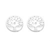Silver F.Hinds Tree Of Life Stud Earrings - 8mm - F0121