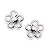 Silver Flower Stud Earrings - 7mm - F0123
