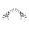 Silver Giraffe Stud Earrings - 11mm - F0127