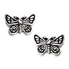 Silver Butterfly Stud Earrings - 9mm - F0225