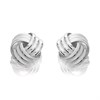 Silver Knot Stud Earrings - 7mm - F0231