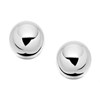 Silver Dome Stud Earrings - 8mm - F0244
