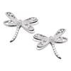 Silver Dragonfly Stud Earrings - 15mm - F0249
