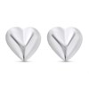 Silver Heart Stud Earrings - 6mm - F0259