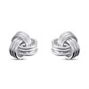 Silver Knot Triple Wire Stud Earrings - F0266