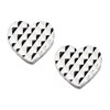 Silver Heart Stud Earrings - 8mm - F0268
