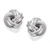 Silver Knot Stud Earrings - 9mm - F0272