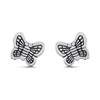 Silver Butterfly Stud Earrings - F0273