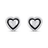 Silver Heart Stud Earrings - F0283