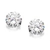 Silver Cubic Zirconia Stud Earrings - 8mm - F0307