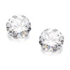 Silver Cubic Zirconia Stud Earrings - 10mm - F0319