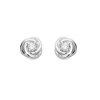 Silver Cubic Zirconia Knot Stud Earrings - 6mm - F04104