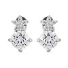 Silver Cubic Zirconia Stud Earrings - 10mm - F04180