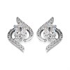 Silver Cubic Zirconia Sud Earrings - 6mm - F04181