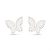 Silver Mother of Pearl Butterfly Stud Earrings - F04209