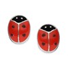 Silver Ladybird Stud Earrings - 6mm - F0424
