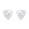 Silver Trillion CZ Stud Earrings- 7mm - F04250