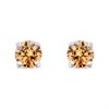 Silver Champagne CZ Stud Earrings- 5mm - F04251
