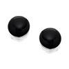 Silver Black Resin Stud Earrings - 5mm - F0455