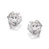 Silver Round Cubic Zirconia Earrings - 6mm - F0491