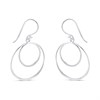 Silver Circles Drop Earrings - F05025