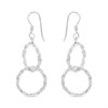 Silver Circles Drop Earrings - F05028