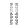 Silver Cubic Zirconia Bar Drop Earrings - 16mm drop - F11021