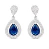 Silver Cubic Zirconia Drop Earrings - 20mm drop - F11027