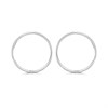 Silver Hinged Hoop Earrings - 20mm - F13014